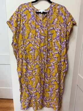 Pinch S Kaftan Dress Oversized Floral Tropical Boho Beach Pool Resort Colorful